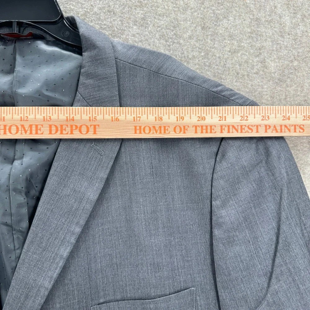 Linea Uomo Mens 60 Regular Gray 100% Wool 2‎ Button Blazer Sport Coat Jacket